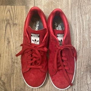 Red adidas Stan smith woman’s shoes